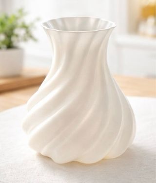 Vaso Bianco Stampato 3D Design Unico Misura M