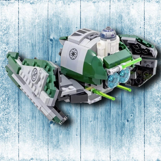 Starfighter Jedi Yoda + 2 Minifigs Star Wars