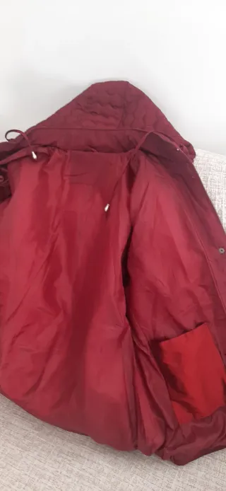 Chaquetón mujer color vino, burdeos