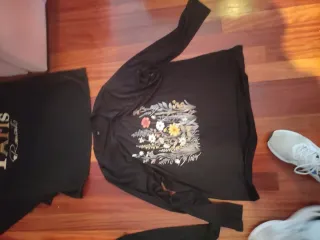 Lote 5 Camisetas Manga Larga Negras XL