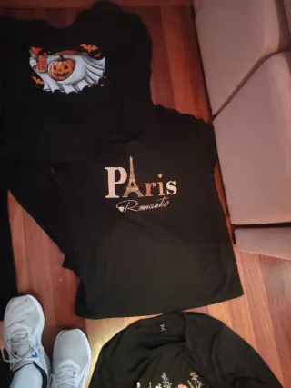 Lote 5 Camisetas Manga Larga Negras XL