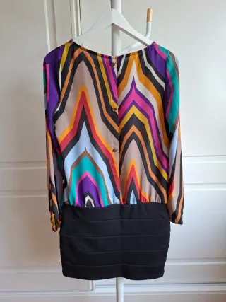 Vestido estampado geométrico Talla M