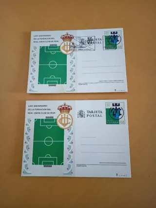 2 Tarjetas Postales España Real Unión Club