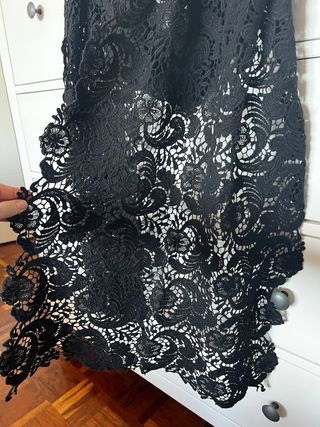 Foulard Zara Negro Encaje