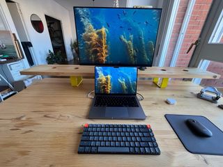 Escritorio amplio de madera