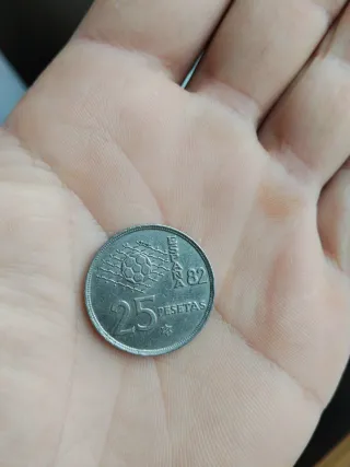 Moneda 25 Pesetas Mundial 82 España