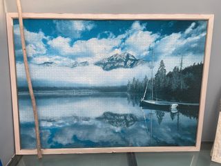 Puzzle Marco Montaña Lago Barco