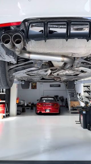 Tubo escape intermedio + final doble cola