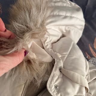 Nuevo Abrigo pluma ZARA blanco roto