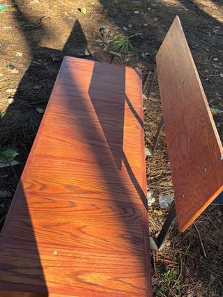 Banco de madera y metal