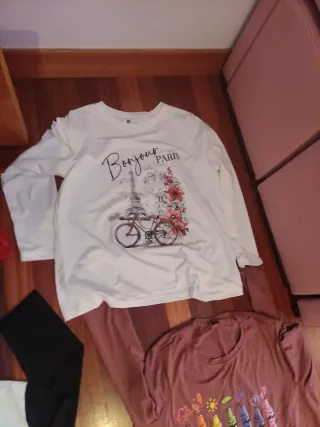 Lote 4 Camisetas Manga Larga Mujer XL