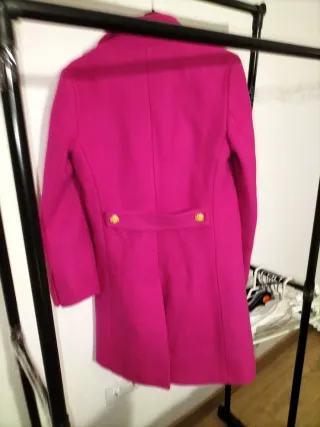 Abrigo Zara Manteco Rosa fucsia