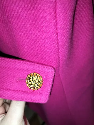 Abrigo Zara Manteco Rosa fucsia