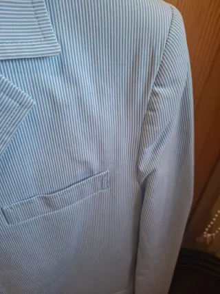 Traje Rayas Azul Claro