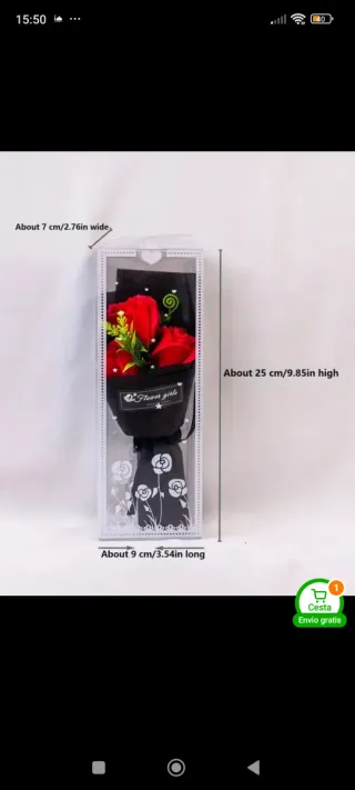 Juego de 3 rosas artificiales