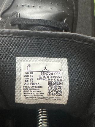 Nike Jordan 1 Mid 45 Triple Black