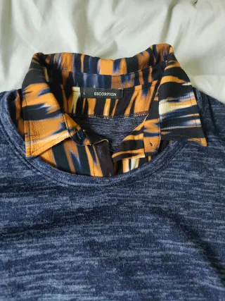 Suéter con falsa camisa