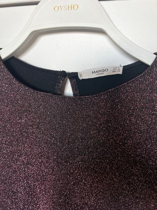 Camiseta Mango Brillo Rosa talla S