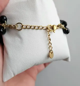 Bracciale nero e oro