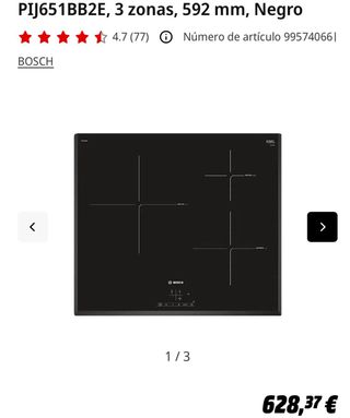 Placa Vitrocerámica Bosch PIJ651BB2E