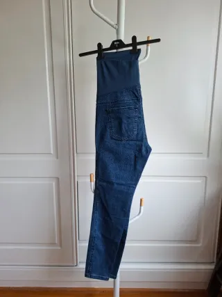 Pantalón vaquero premamá azul Talla M