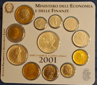 Serie Divisionale Italia 2001 Argento G. Verdi