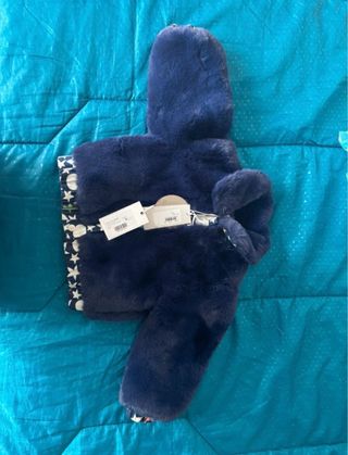 Stella McCartney Pellicciotto Blu Nuovo con Cartel