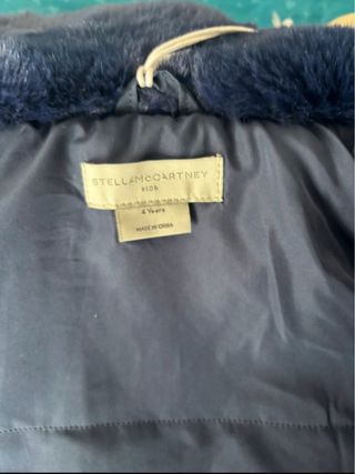 Stella McCartney Pellicciotto Blu Nuovo con Cartel