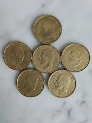 6 Monedas 100 Pesetas Juan Carlos I