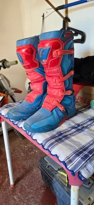 Botas Motocross Raven Azules y Rojas