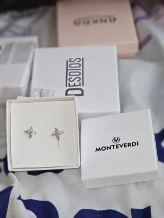 Pendientes Monteverdi Plata y Circonitas