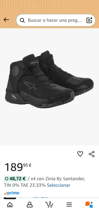 Botas para Moto Alpinestars CR-X DS  Negras