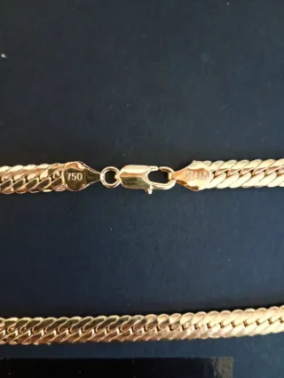 Collana placcata oro 750/1000 45cm