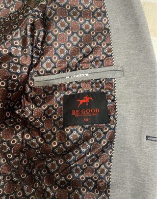 Americana gris con forro estampado