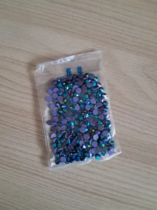 Strass Vetro e Pietre Ovali Blu