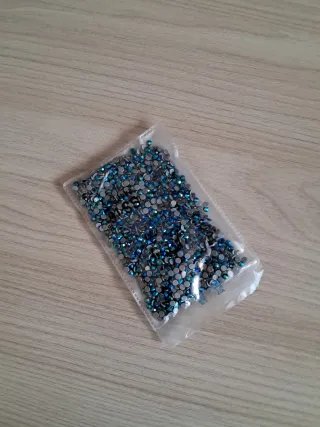 Strass Vetro e Pietre Ovali Blu