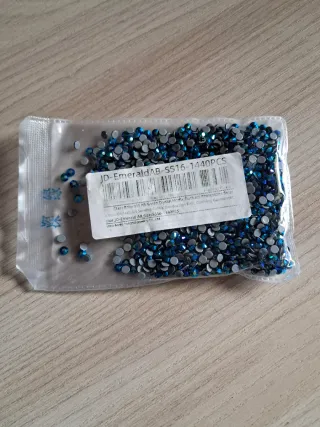 Strass Vetro e Pietre Ovali Blu