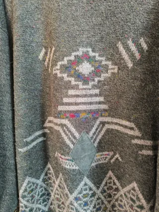 Maglione vintage anni 80 grigio multicolor
