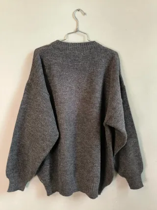 Maglione vintage anni 80 grigio multicolor