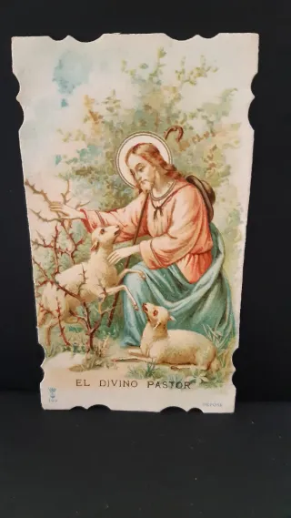 Estampa Antigua El Divino Pastor