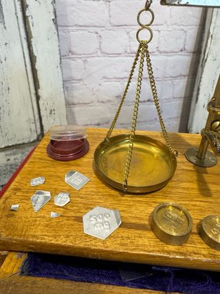 Báscula joyero antigua