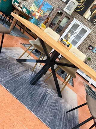 Mesa Comedor Madera y Metal