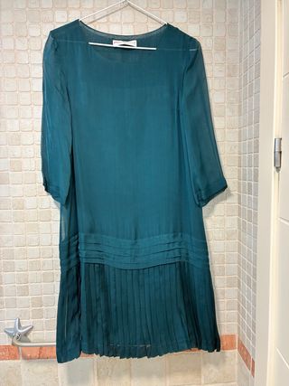 Vestido evento Purificación García verde