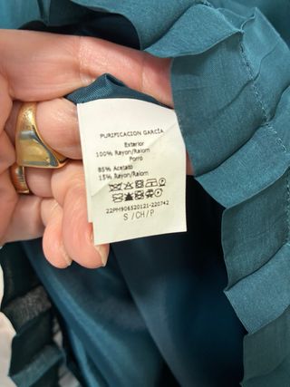 Vestido evento Purificación García verde