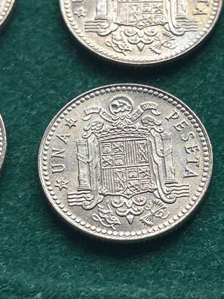 Lote 13 monedas 1 peseta Juan Carlos I 1977