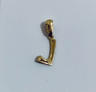 Colgante Letra L Oro con Circonita