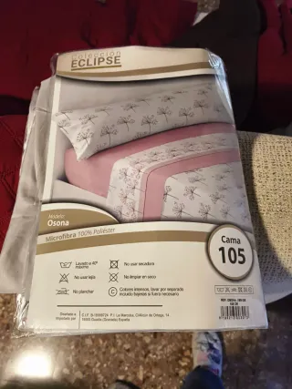 Juego Sábanas 105cm Beige/Marrón