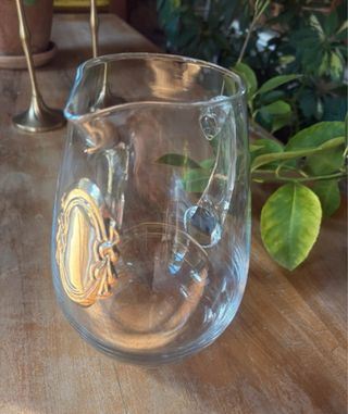 Caraffa vintage vetro con dettaglio argento