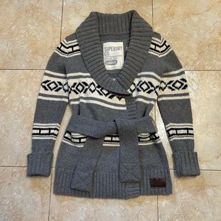 Cárdigan Lana Superdry Talla L Mujer