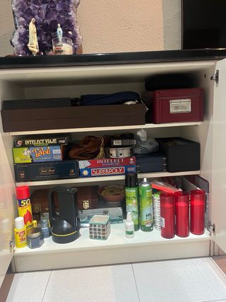 Mueble buffet comedor negro y blanco